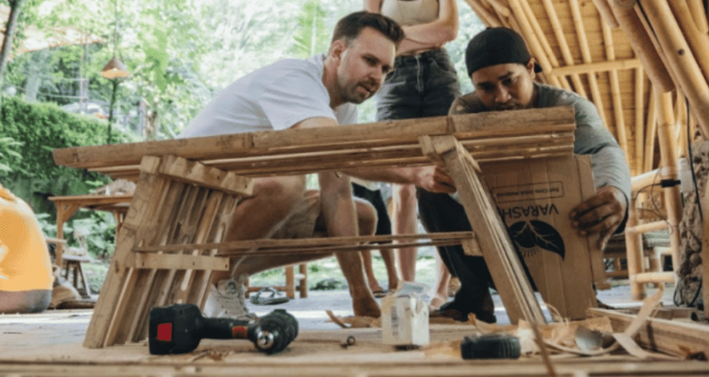 bamboo table