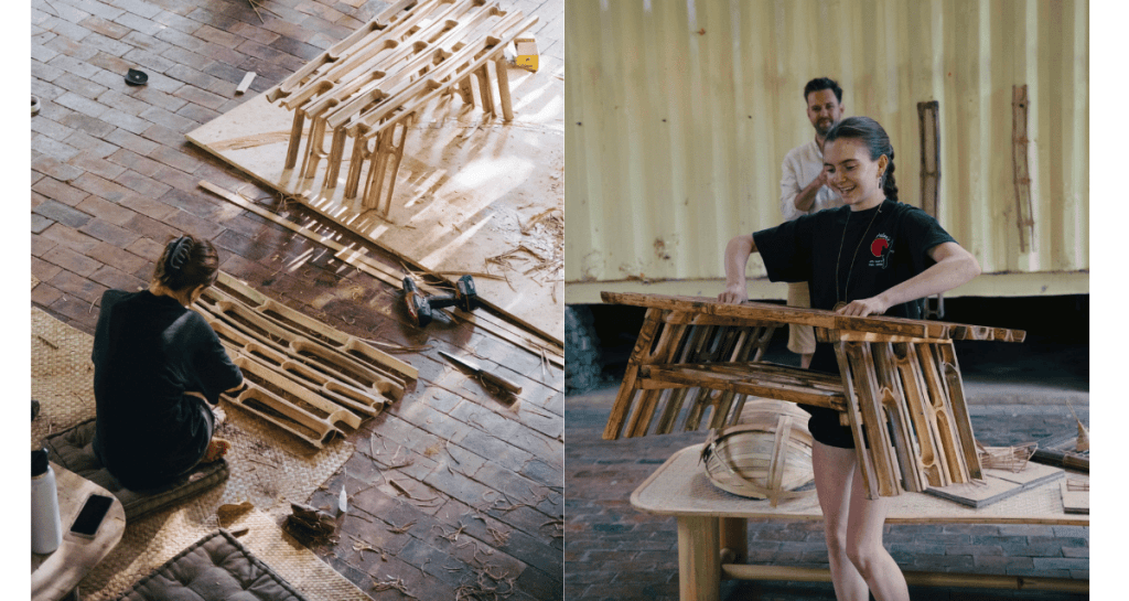 bamboo table