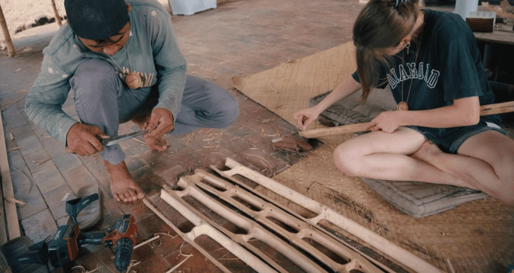 bamboo table