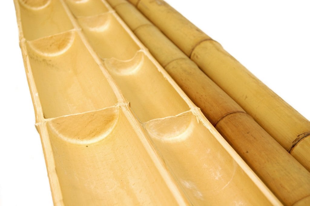 half round bamboo pole